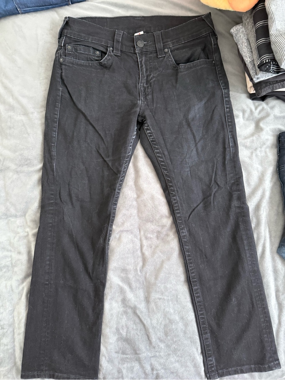 True Religion Slim Straight Jeans in Black